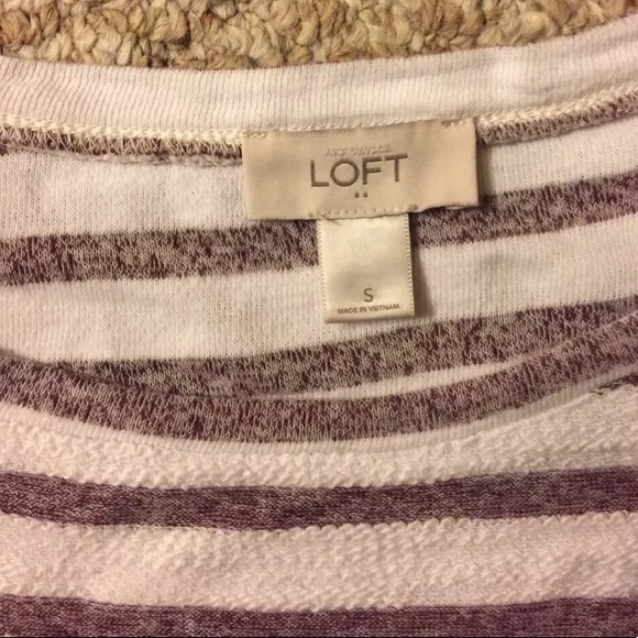 Ann Taylor Loft Striped Texture Top. Size Small - Picture 5 of 5